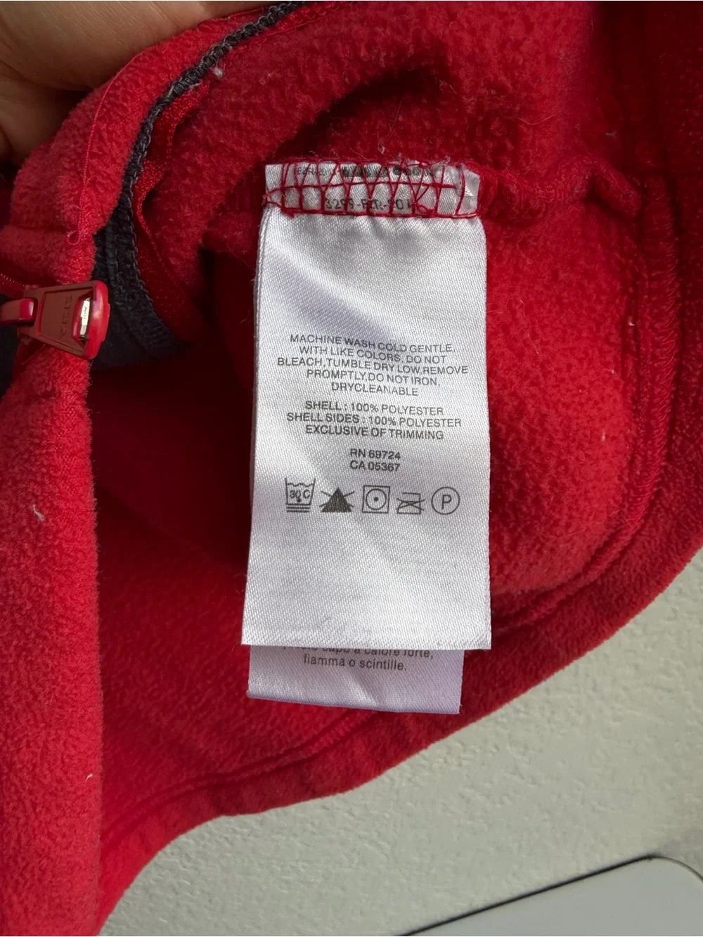 Columbia Kids Red Full-Zip Fleece Jacket